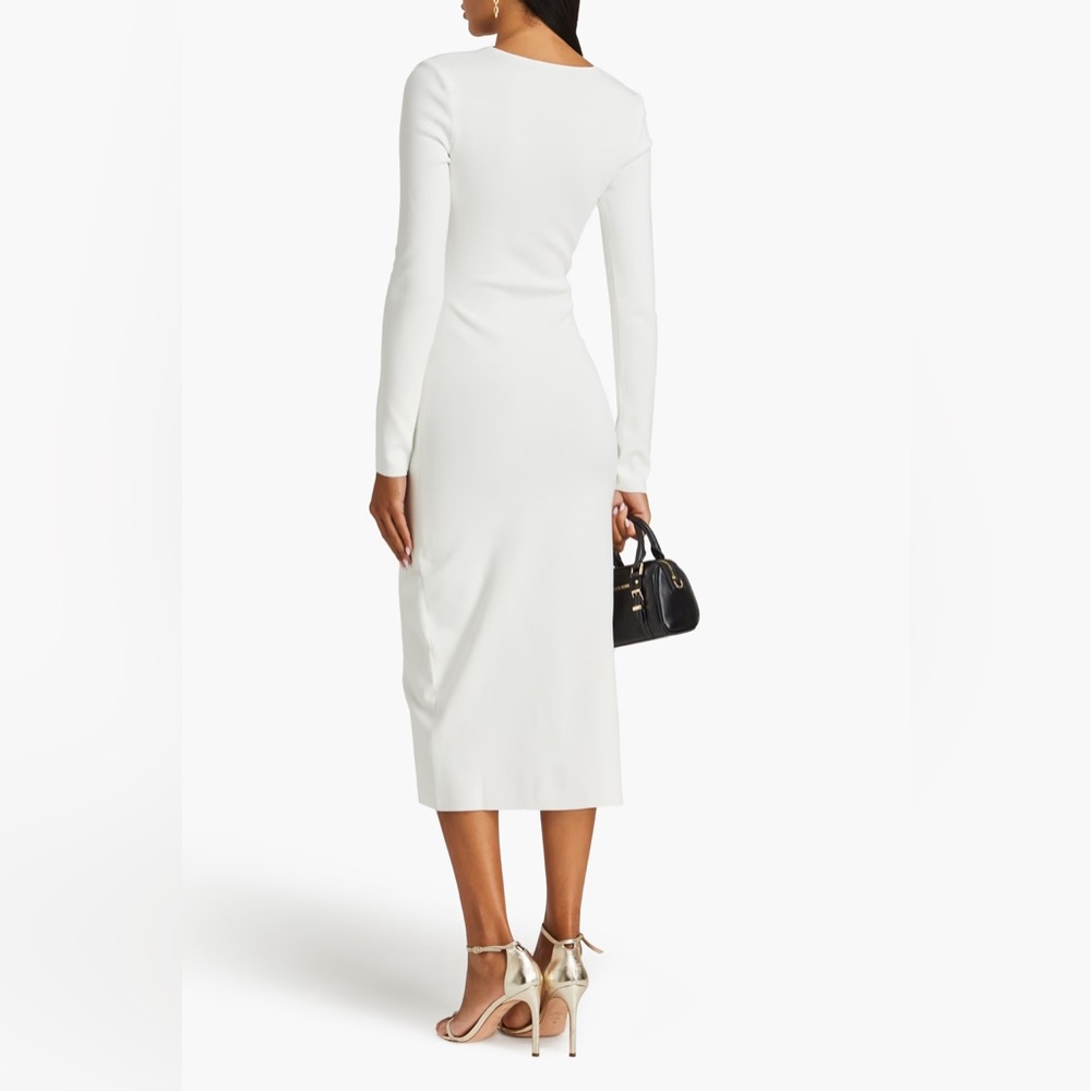 Alix NYC Elegant White Long Sleeve Cutout Dress - Picture 2 of 5